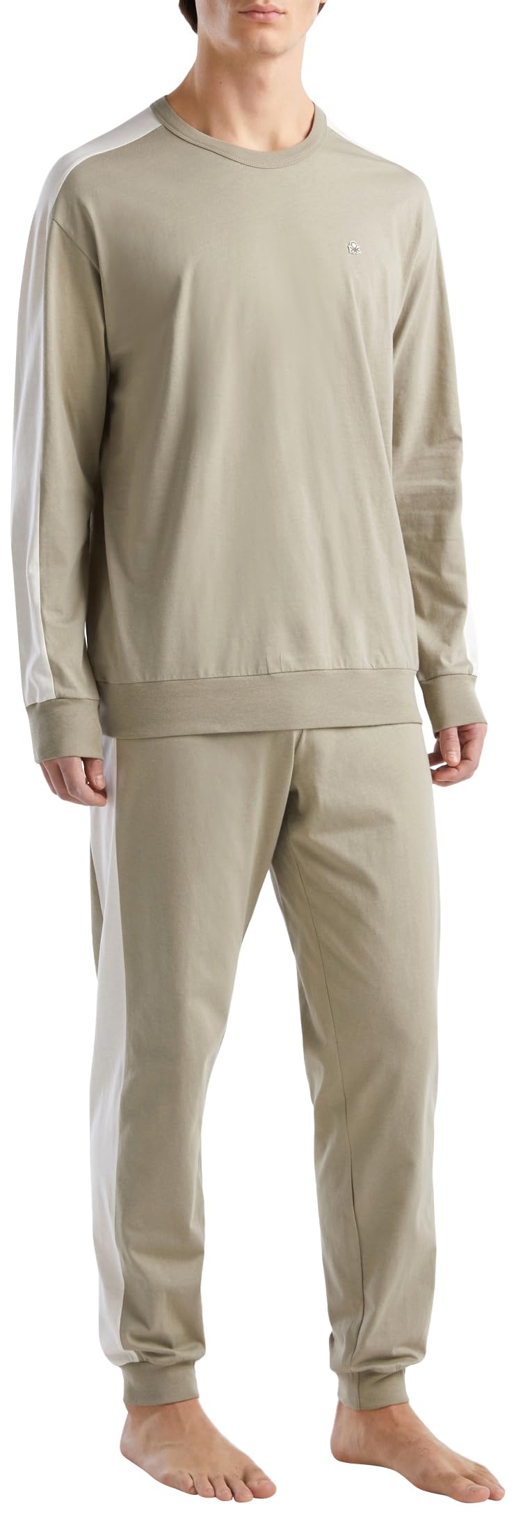 Benetton 30964p026 Pigiama Uomo Cotone Bluette