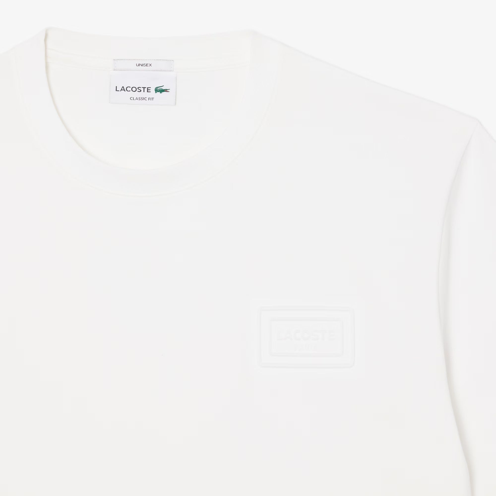 Lacoste TH0753 T-Shirt Unisex Bianco Jersey Cotone