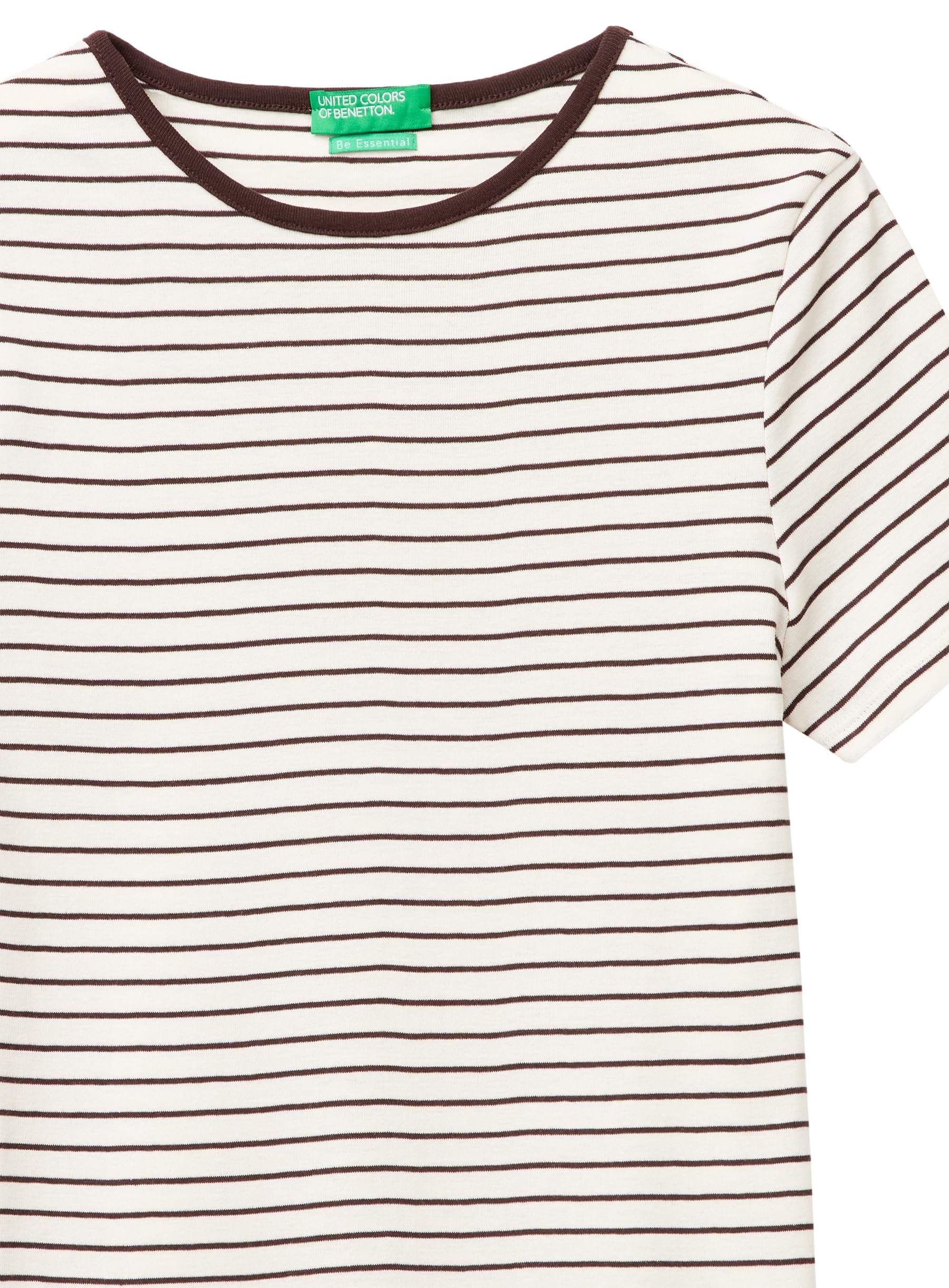 Benetton 339pd10bx T-shirt Donna panna slim fit