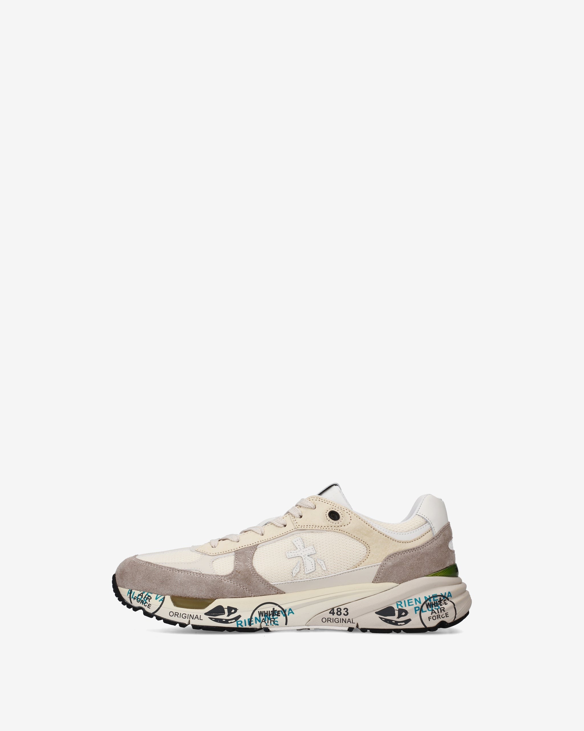 Premiata Mase 8018 Sneakers Uomo Bianco Beige Grigio