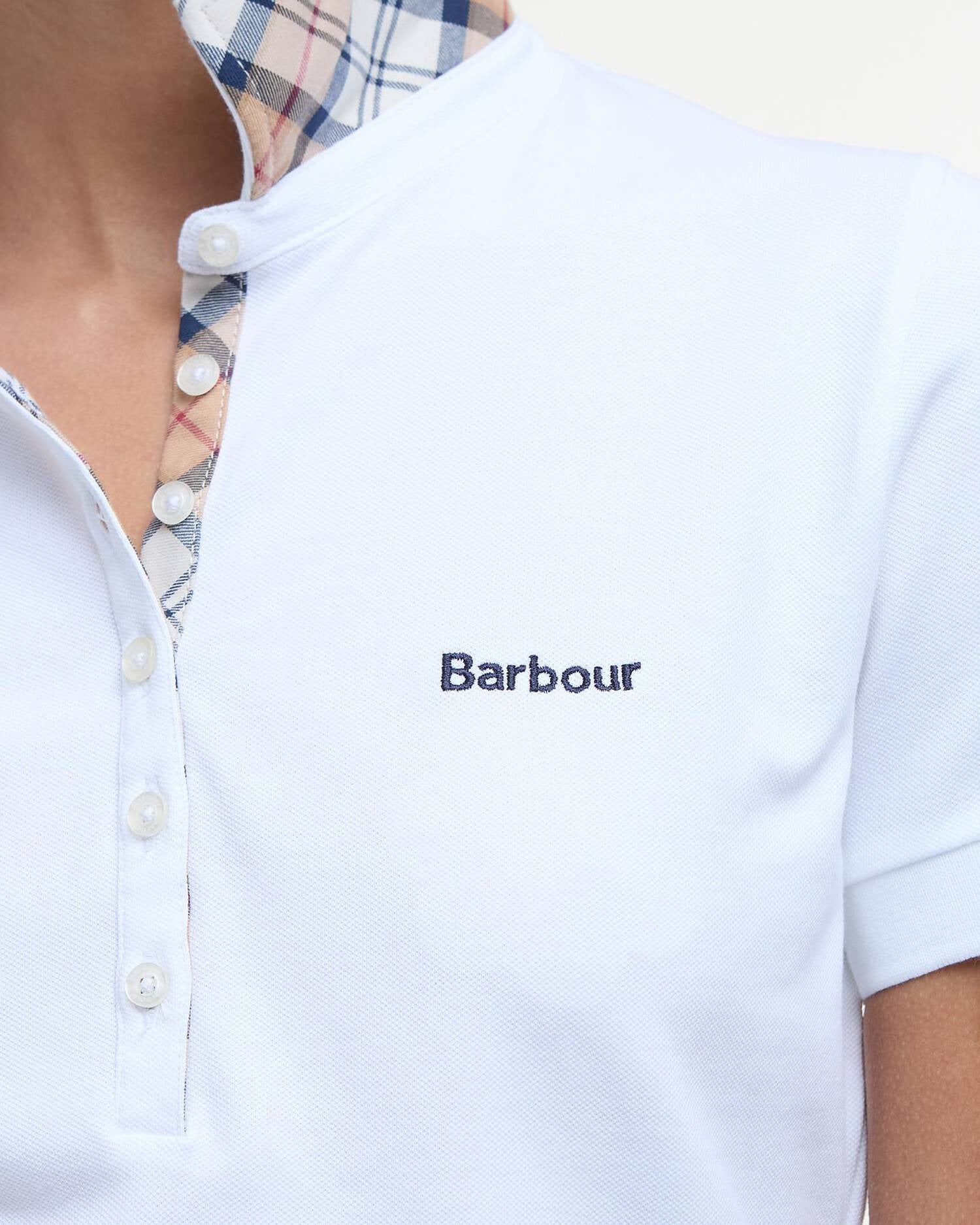 Barbour Portsdown LML0634 Polo Donna Bianco Cotone