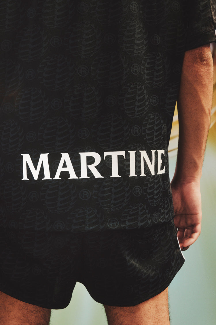Nike x Martine Rose Football Jersey maglietta nera stampa