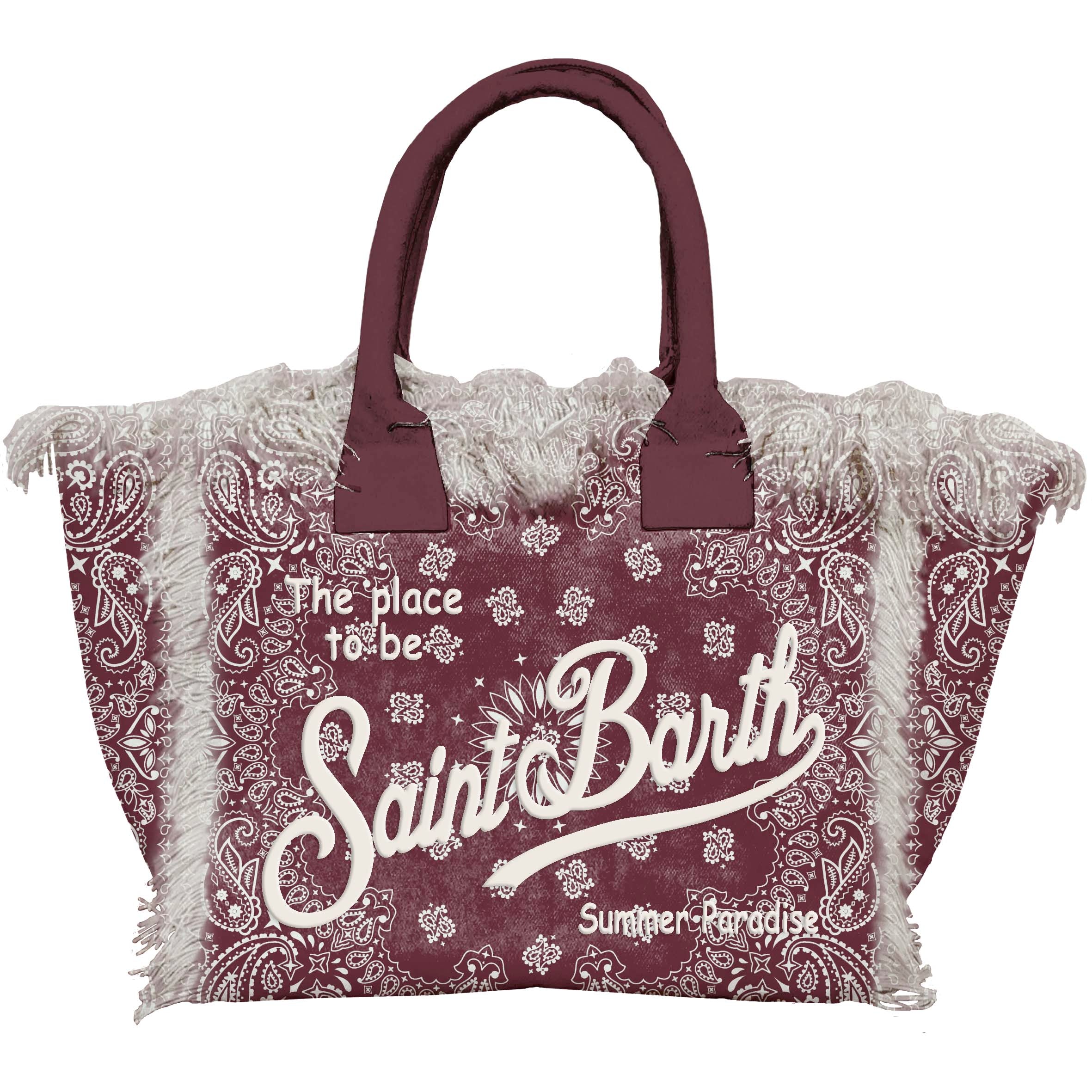MC2 Saint Barth Vanity borsa bordeaux bandana