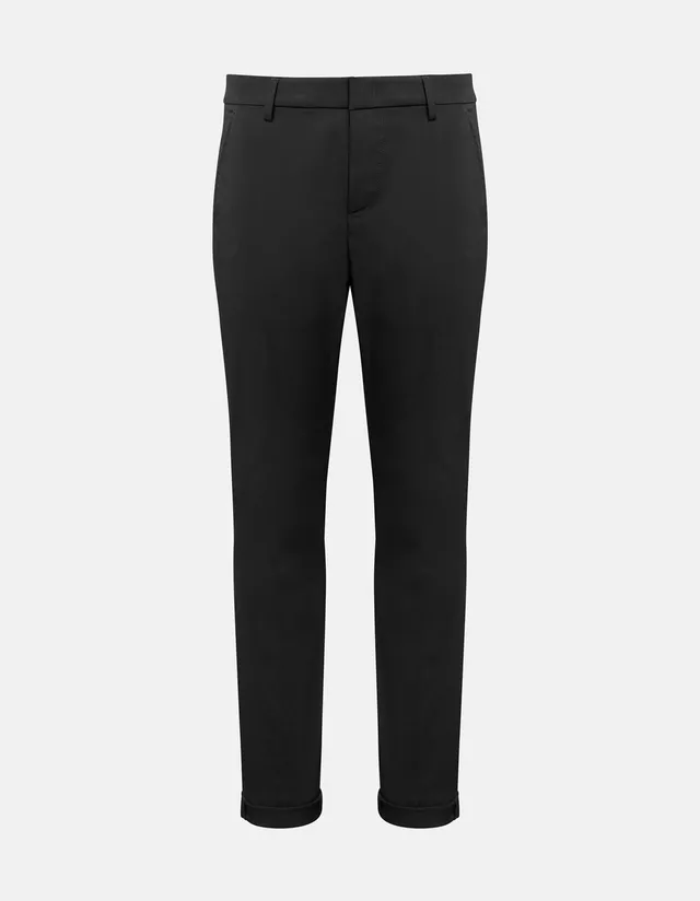 Dondup UP235 OS0121U pantalone gabardina nero slim 30