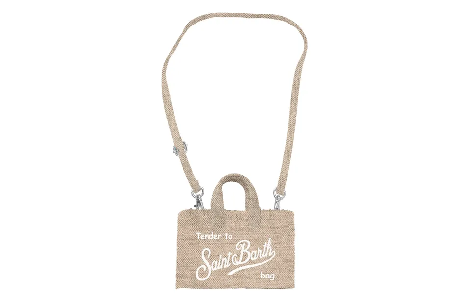 MC2 Saint Barth Phone Bag borsa lino beige