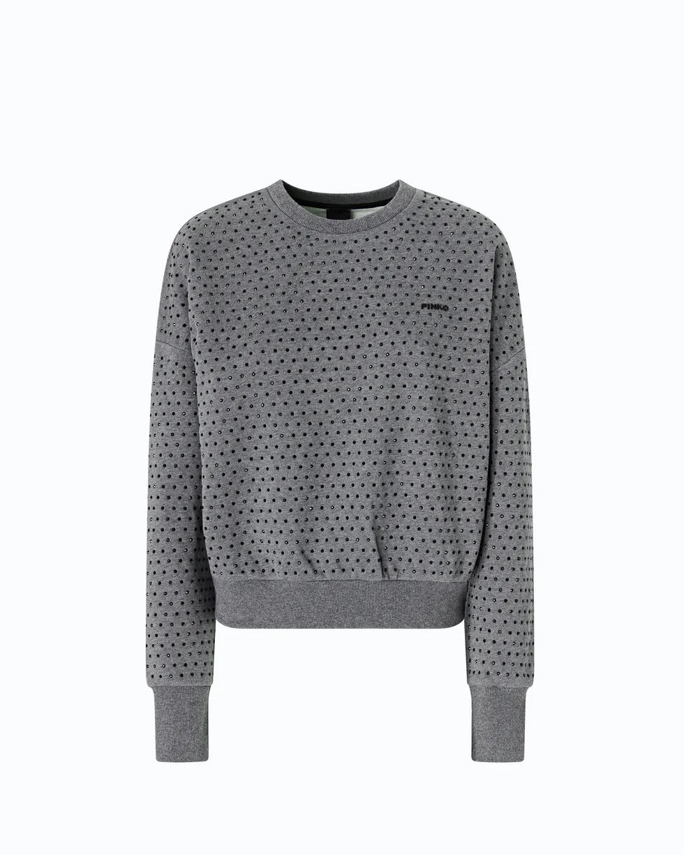Pinko Monaci 107192-A3GT felpa grigio strass