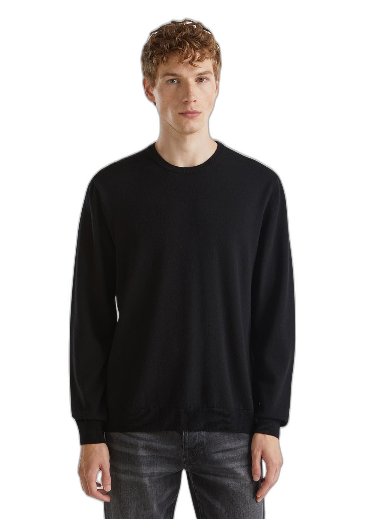 Benetton 1002u1g34 maglia girocollo uomo manica lunga