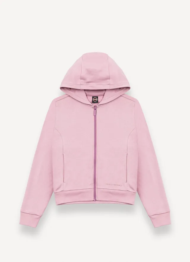 Colmar Backpacker 3602 Felpa Bambina Rosa Paris Zip Cotone
