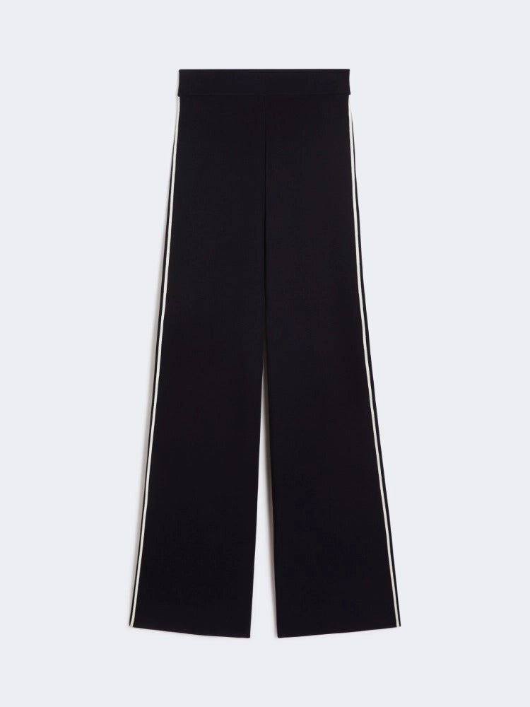 Max Mara Rasoio Pantalone Donna Blu Viscosa Stretch