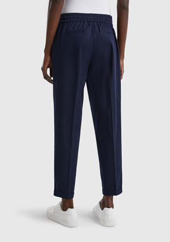 Benetton Pantaloni Joggers Donna Cotone Blu Scuro