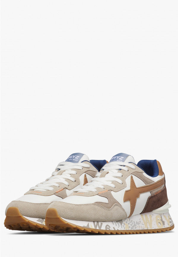 W6YZ Yak-M 2015185 48 Sneaker Uomo Bianco Marrone