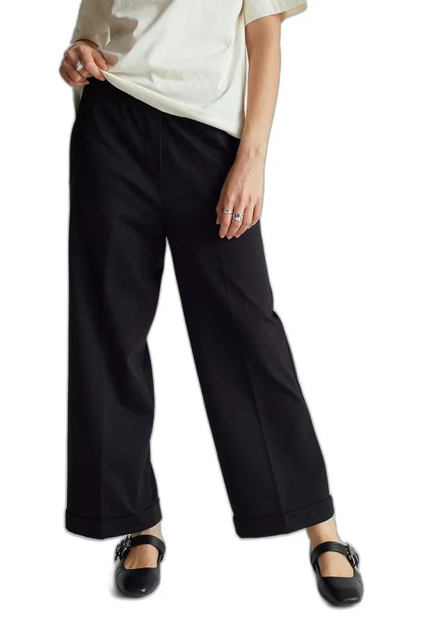 Benetton 47ckdf09y Pantalone Nero Gamba Dritta