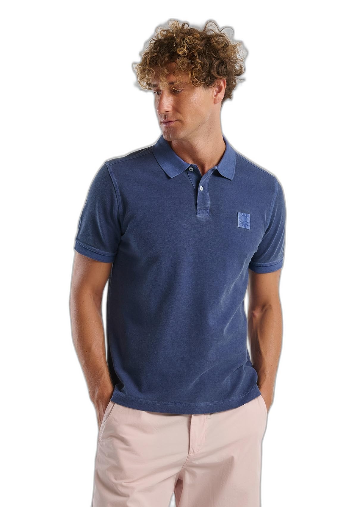 Benetton 3089u302d polo uomo cotone organico arancione