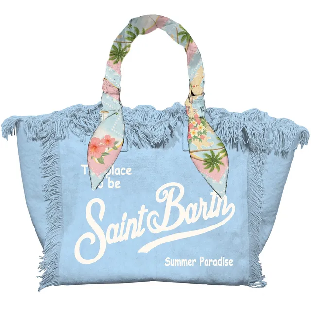 MC2 Saint Barth Vanity 09850L Tote Donna Azzurro Canvas