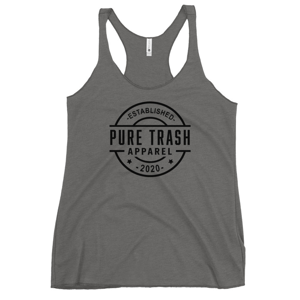 Pure Trash Established canotta donna nera logo