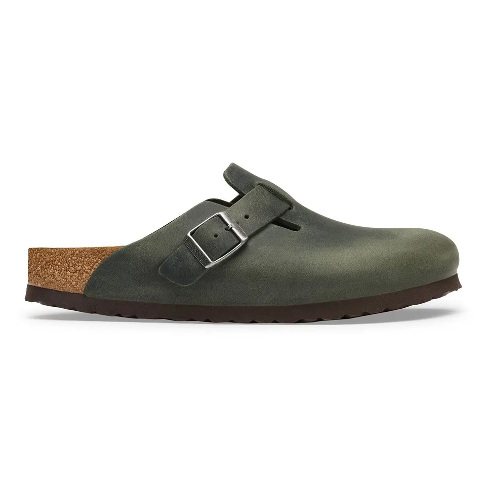 Birkenstock Boston 1032792 ciabatte uomo thyme pelle