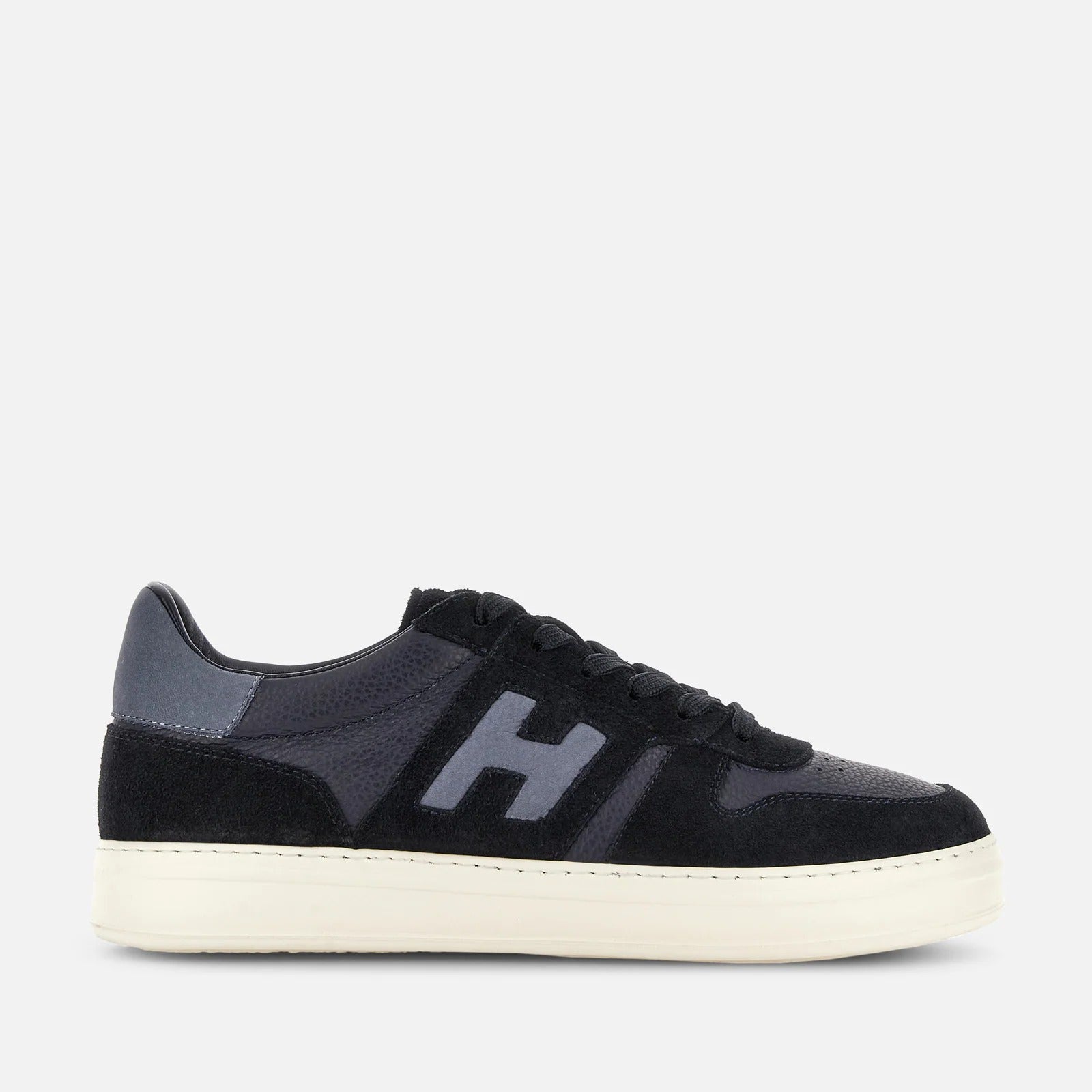 Hogan H-TV sneaker uomo blu pelle suede memory foam