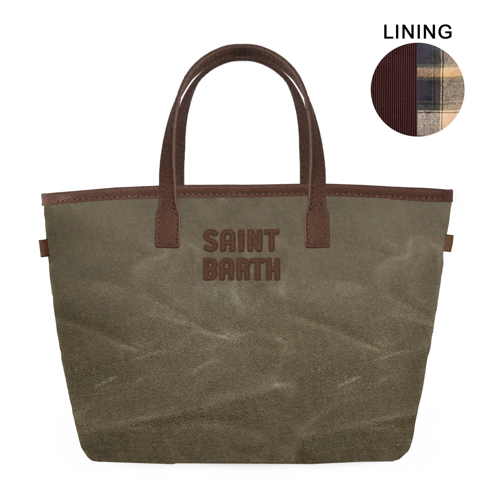 MC2 Saint Barth City Bag Mini Wax borsa militare/marrone