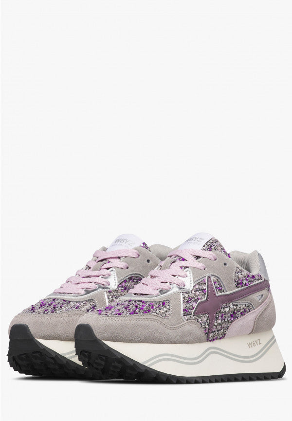 W6YZ Deva W 2017405 59 sneakers donna grigio lilla platform