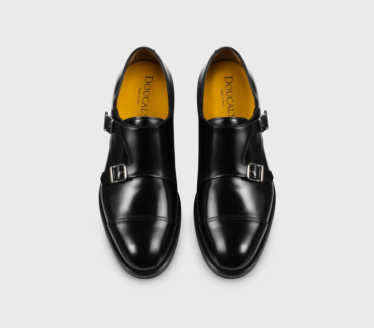 Doucal's DU1025ORVNUF007 Scarpa Nero Pelle Doppia Fibbia