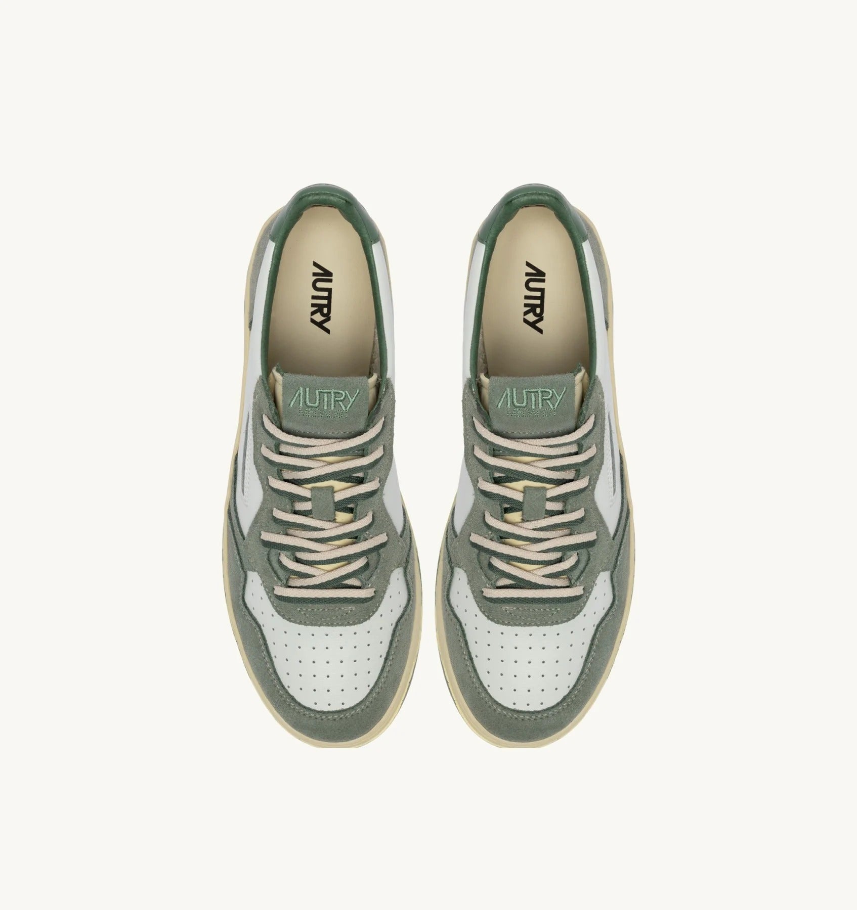 Autry Medalist Low AULM-BW02 Sneakers Uomo Bianco Verde Militare