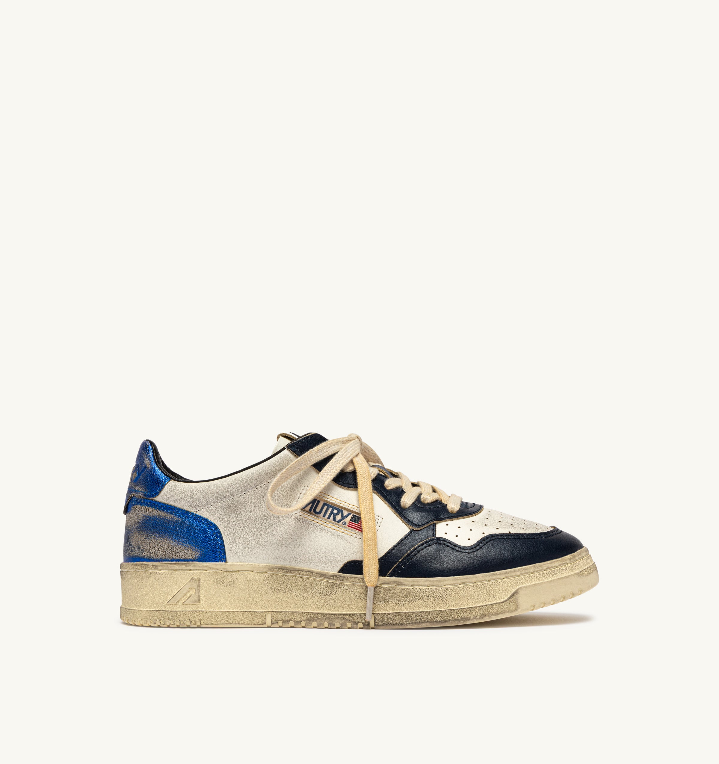 Autry Medalist Low AVLM-SV55 Sneakers Uomo Bianco Blu Vintage