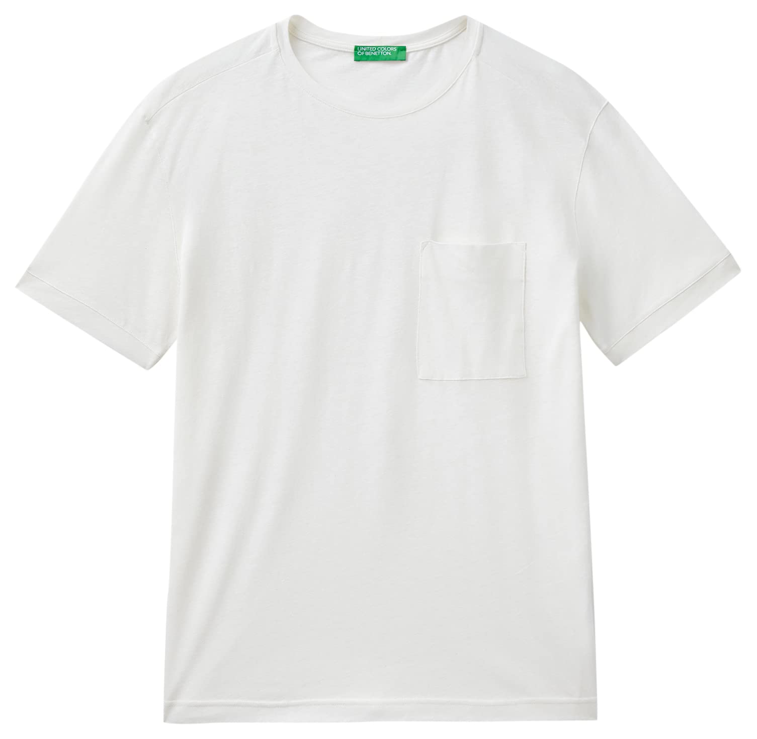 Benetton T-Shirt Uomo Cotone Cipria Scuro XS