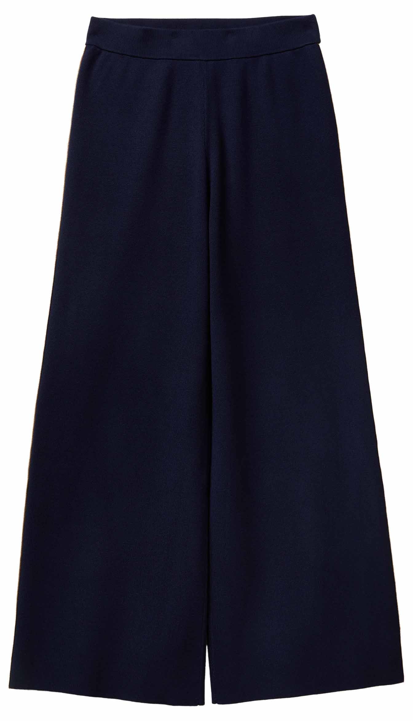 Benetton 17q3df013 Pantaloni Maglia Donna Blu XXS
