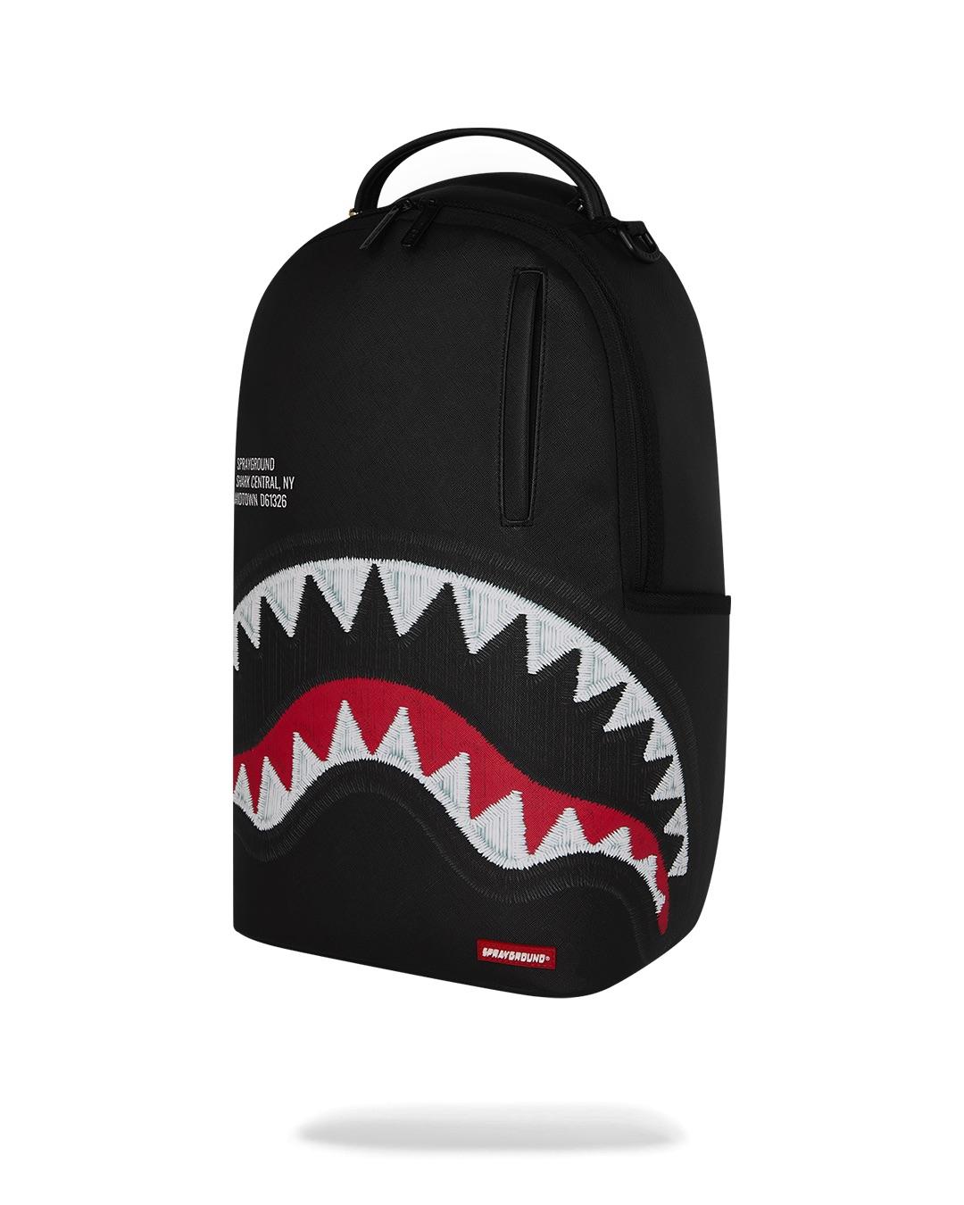 Sprayground 910B9629NSZ zaino nero shark ricamato PVC