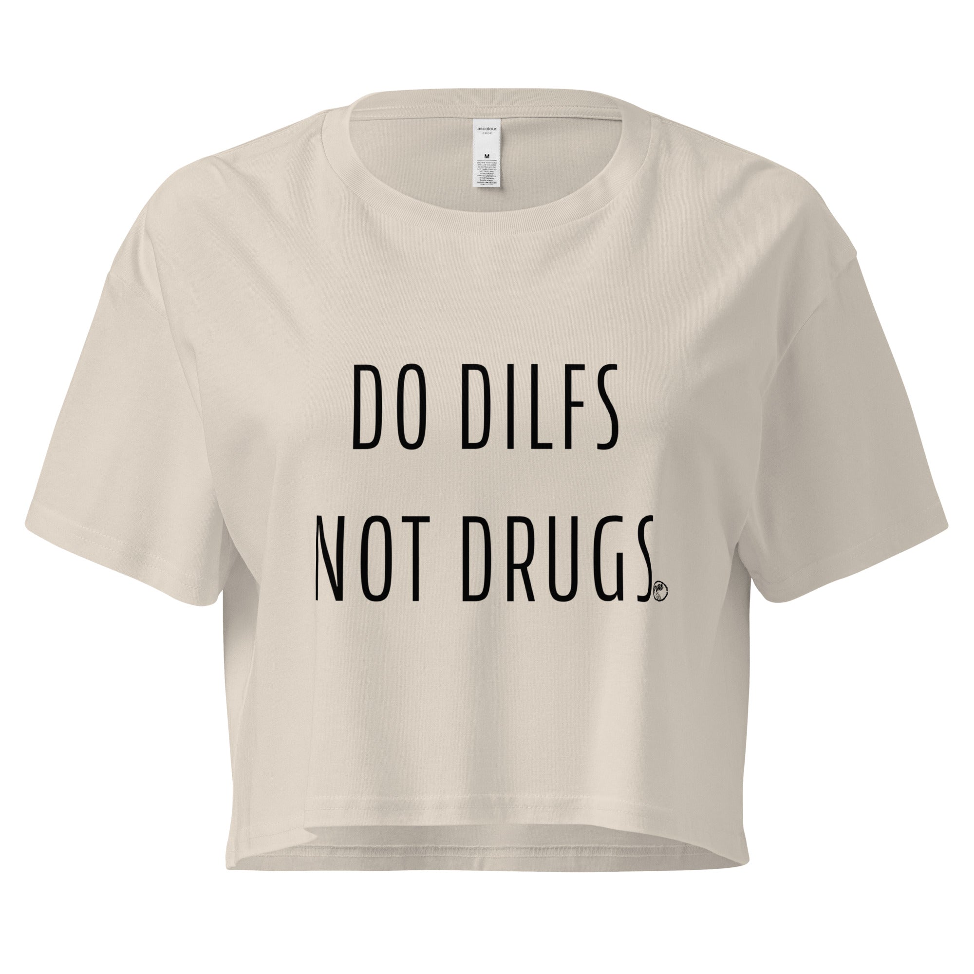 Pure Trash Do Dilfs Not Drugs Crop Top Nero cotone