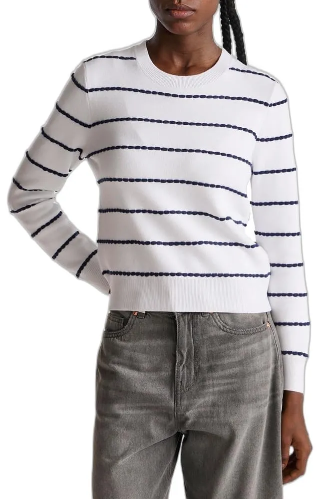Benetton Maglieria Maglia Girocollo Jaquard Piquet 3D