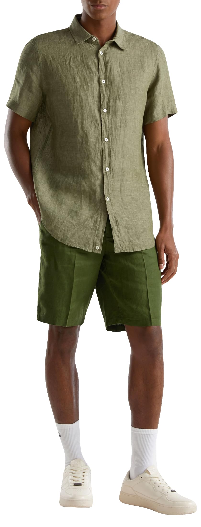 Benetton Shorts Uomo pantaloncini cotone basic estivi