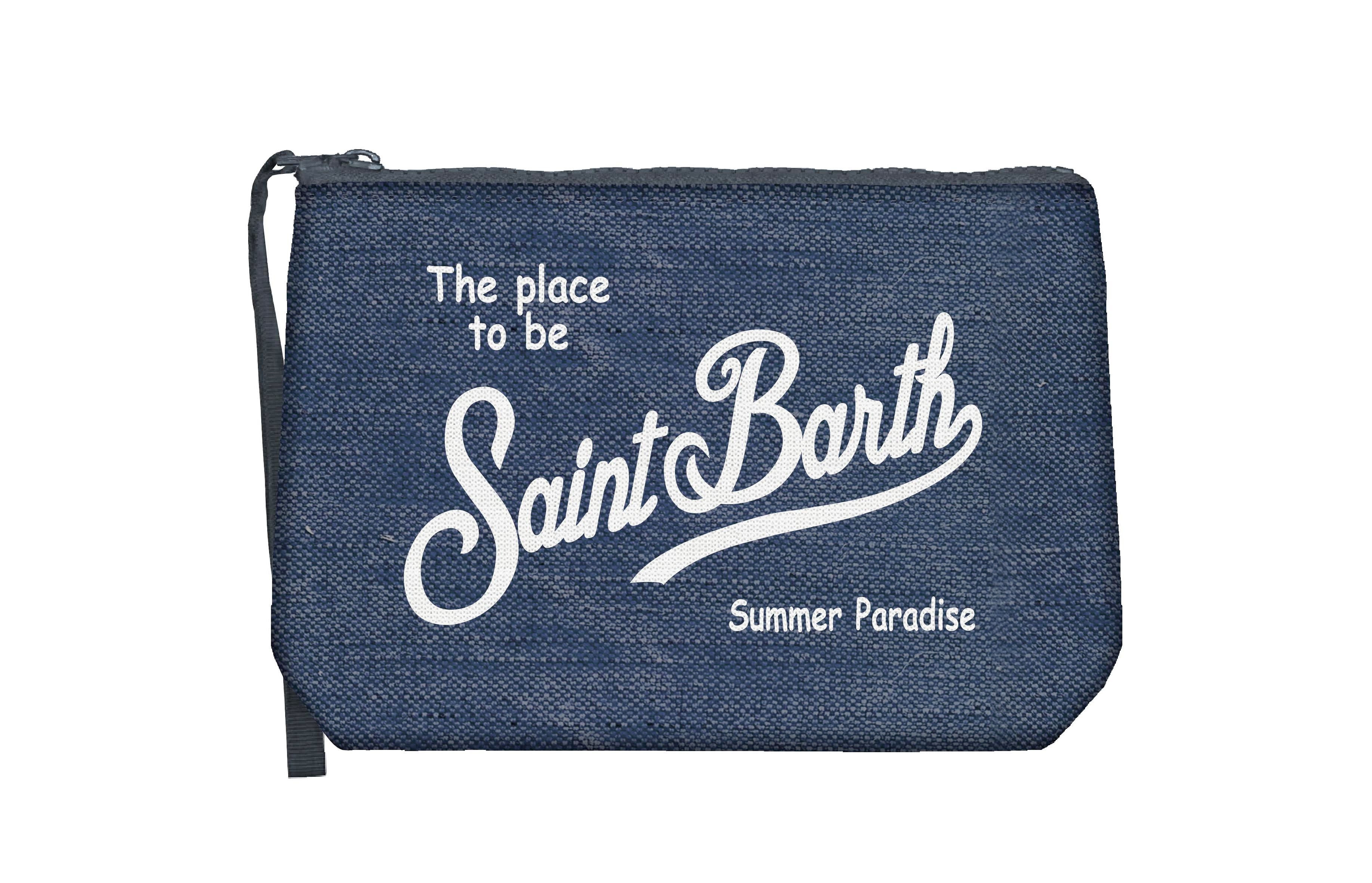 MC2 Saint Barth Aline Linen00119L Pochette navy lino