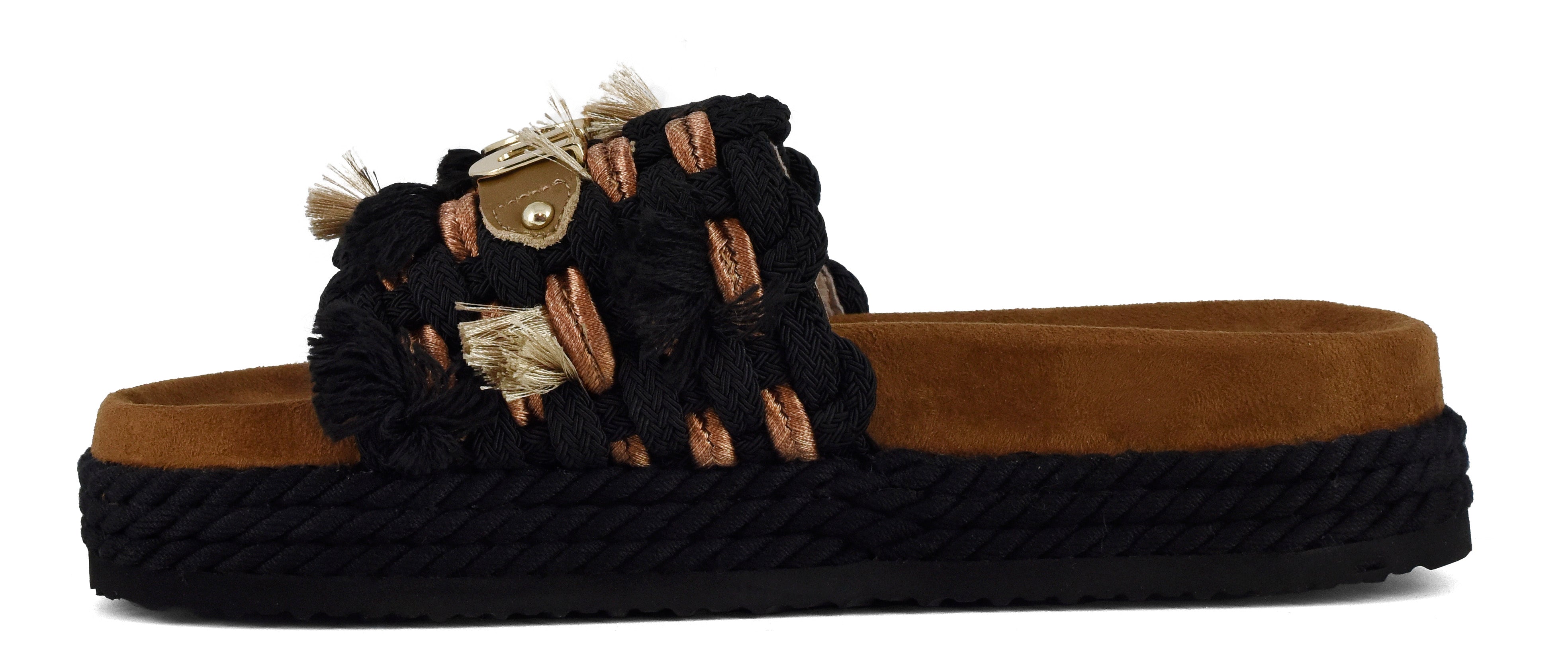 Mou Monoband Rope SW451008K Sandalo donna Black