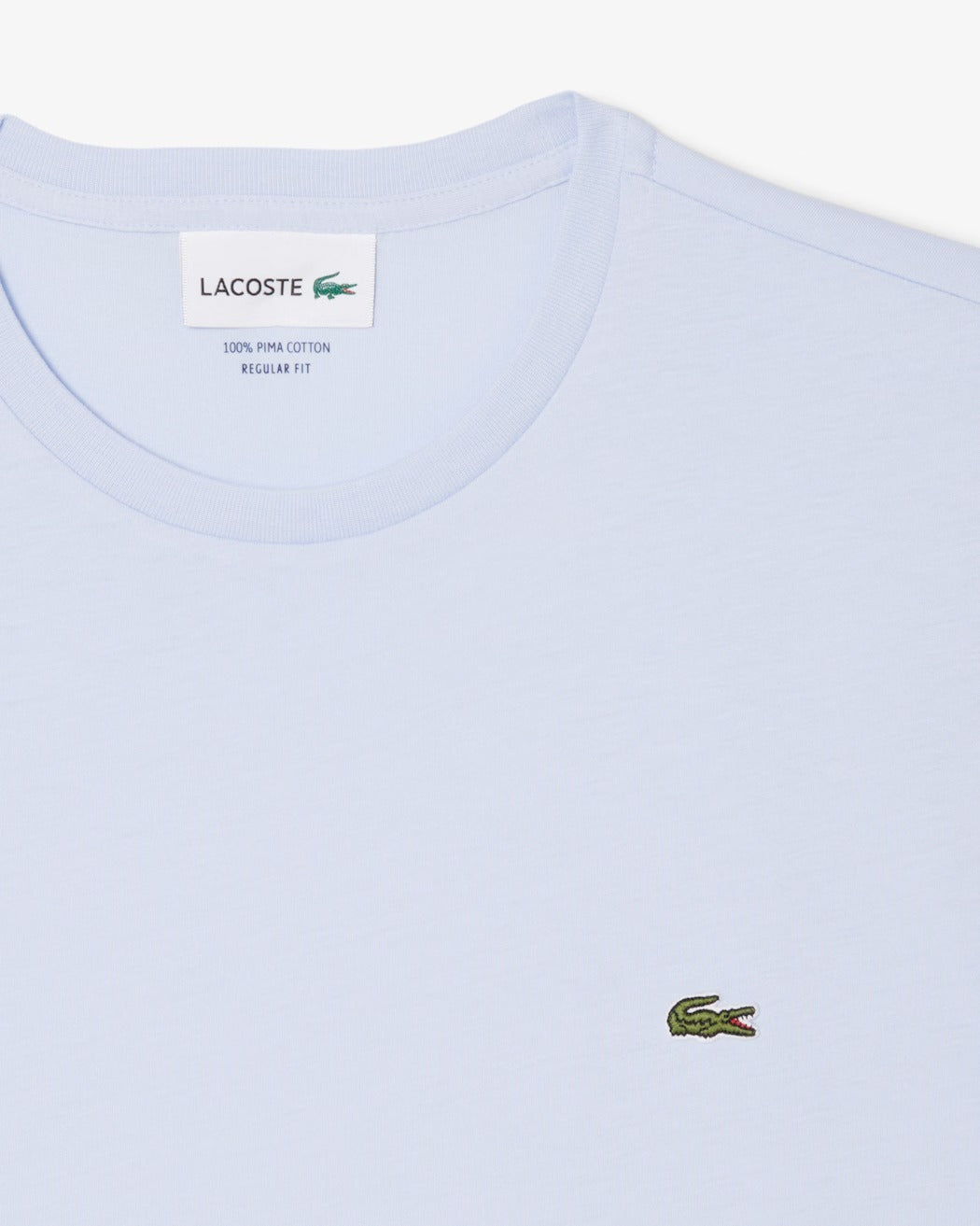 Lacoste TH6709 T-Shirt Uomo Blu Chiaro Cotone Pima