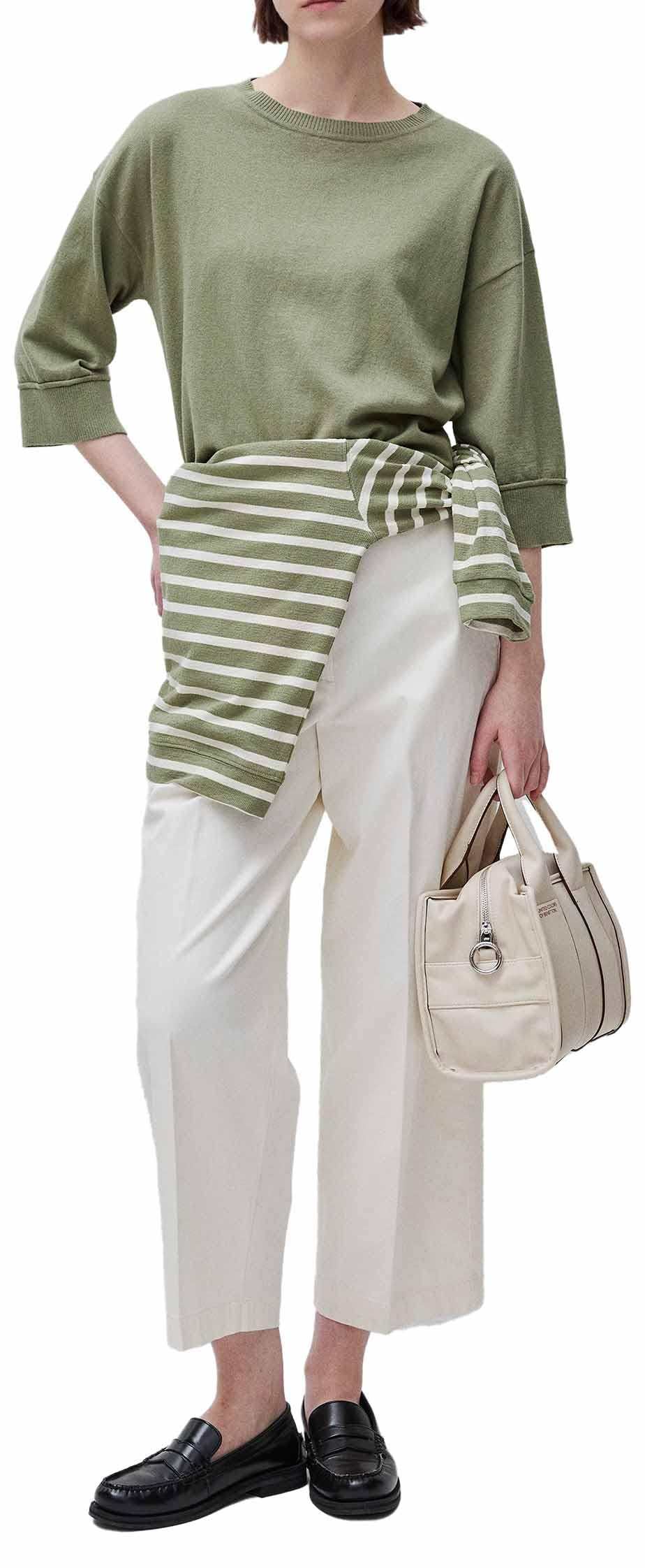 Benetton Maglieria Maglione Boxy Girocollo Spalla Scesa 3/4