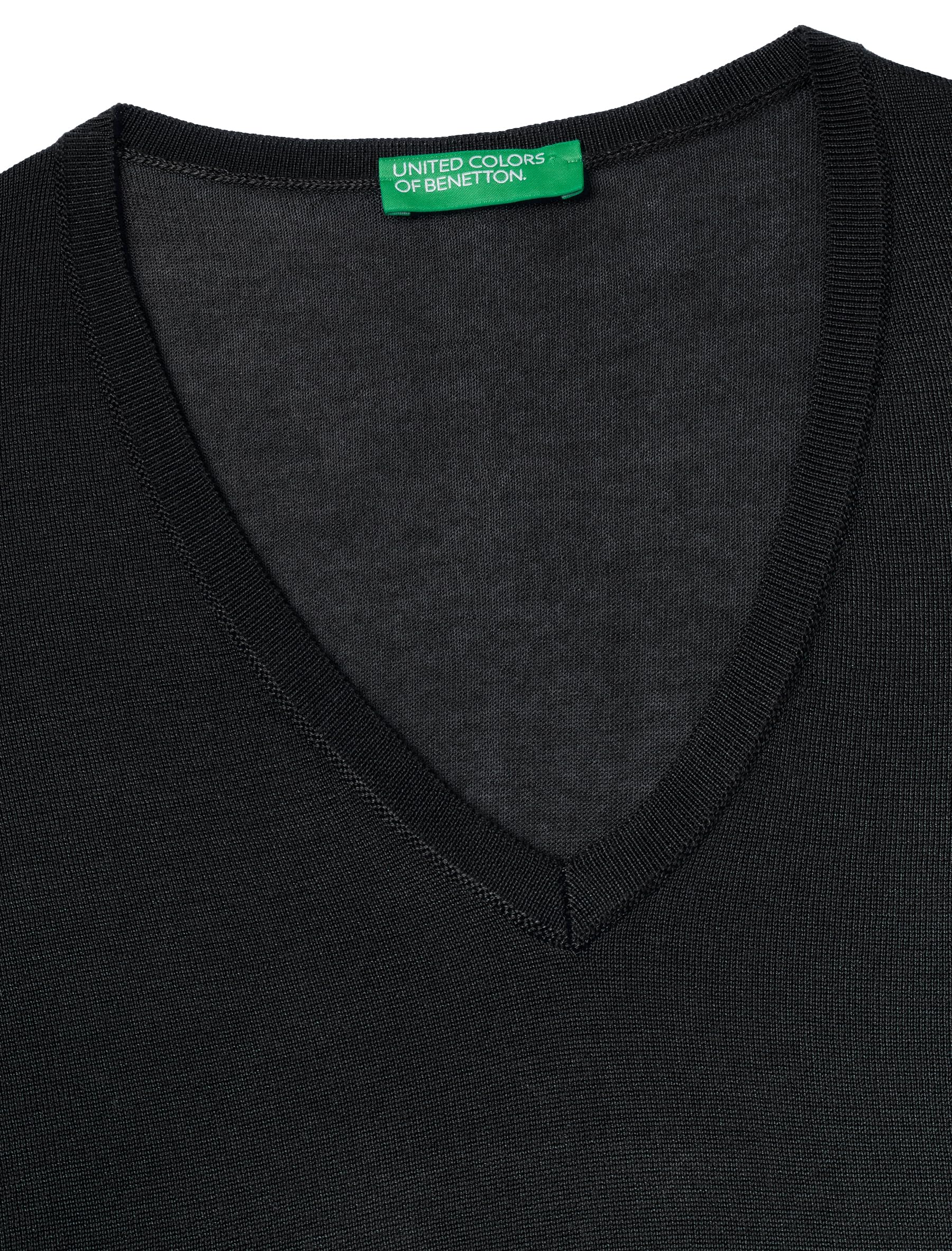 Benetton Maglieria 103VD402U Maglione Donna Scollo V Manica Corta