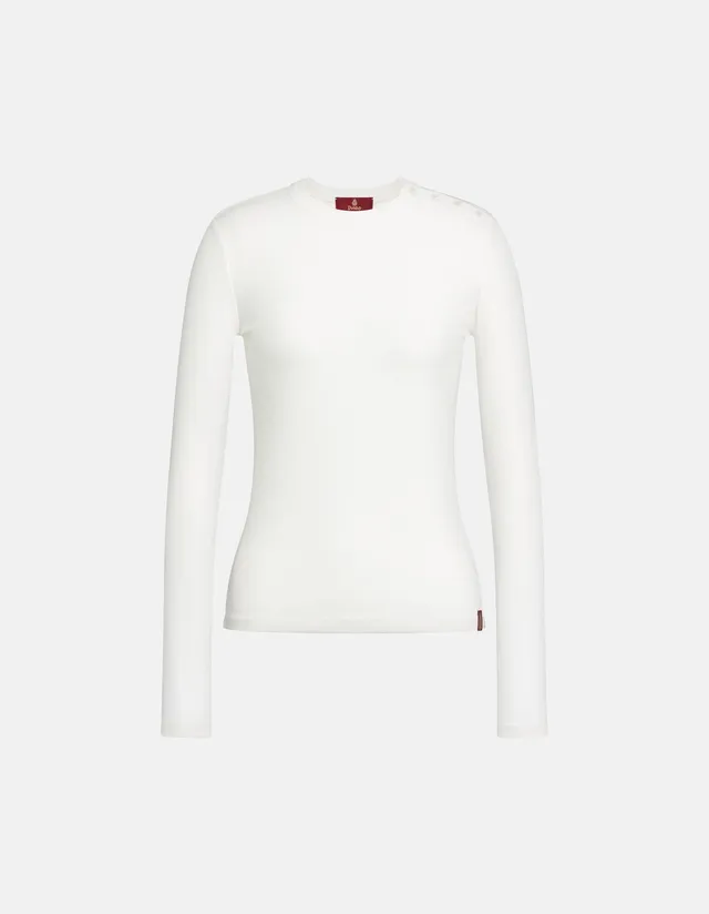 Dondup DS126 JS0336D Maglia Costine Bianco