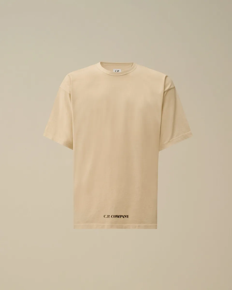 C.P. Company 20CMTS213A006057O T-shirt uomo Frozen Dew White