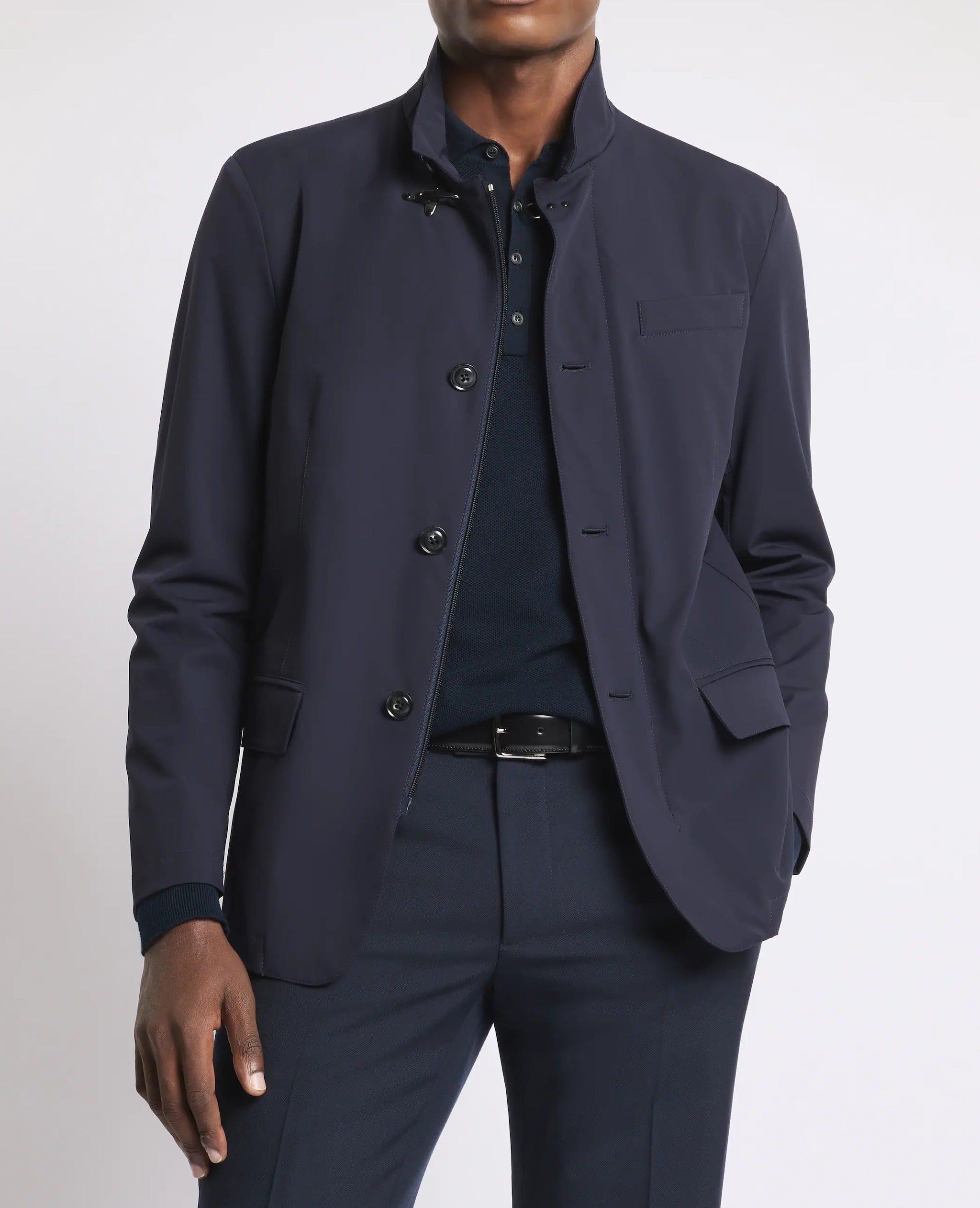 Fay Travel NAM1952029 giacca uomo blu nylon stretch