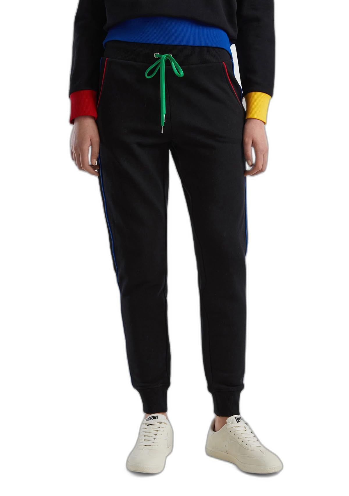 Benetton Pantaloni Donna Felpa Nero