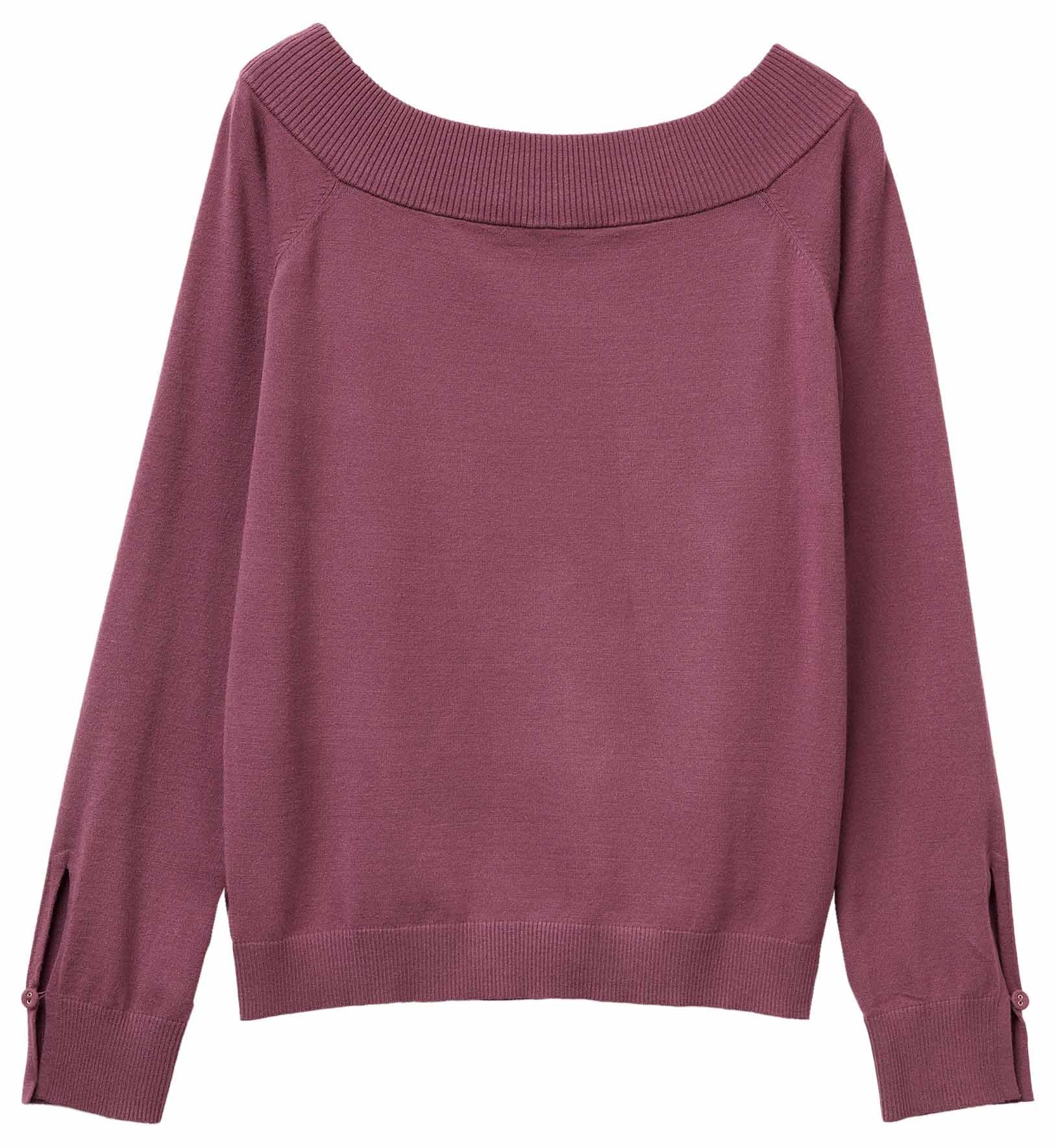 Benetton Maglia Donna Scollo Sceso Viscosa Nero