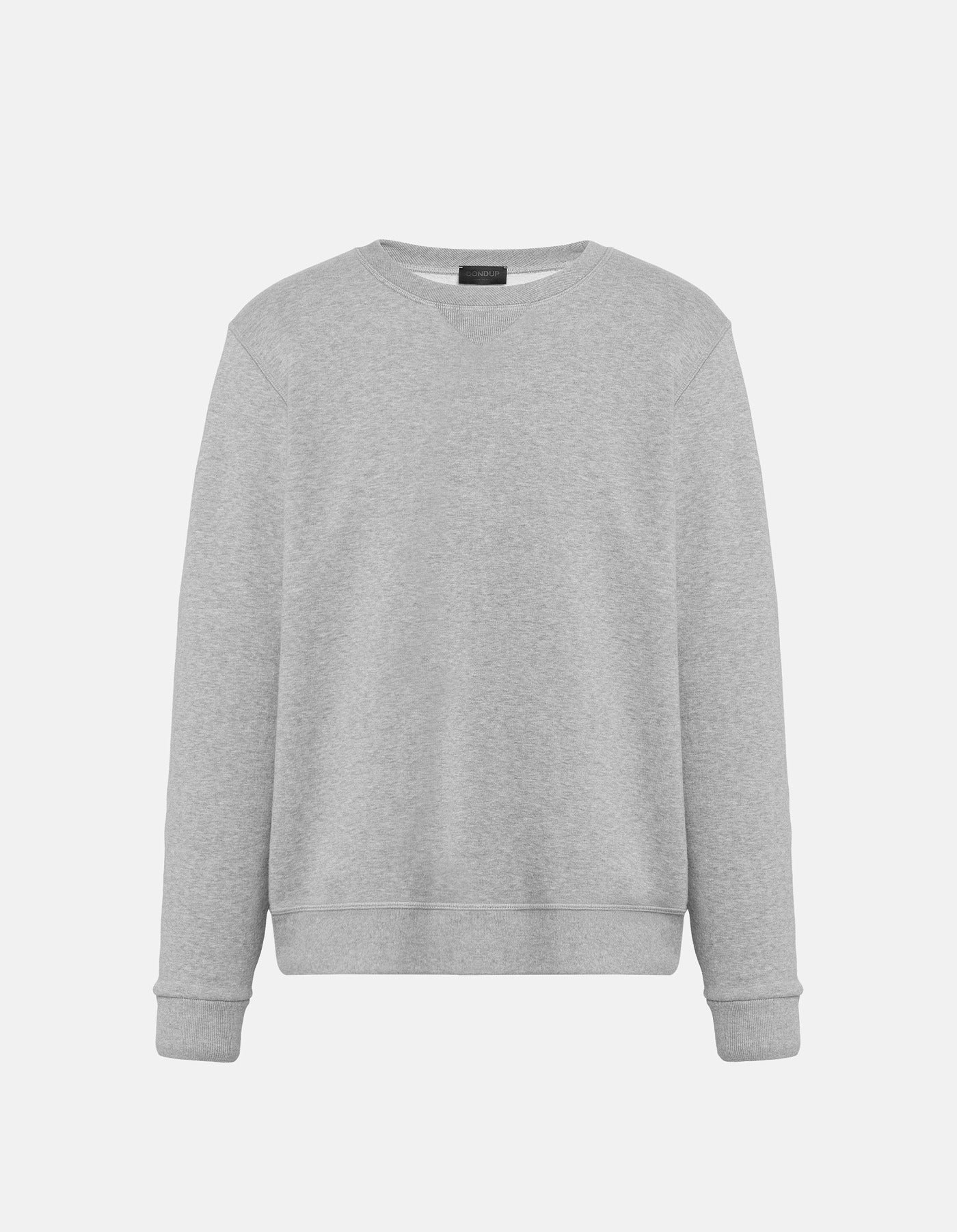 Dondup UF775 felpa uomo Grigio puro cotone