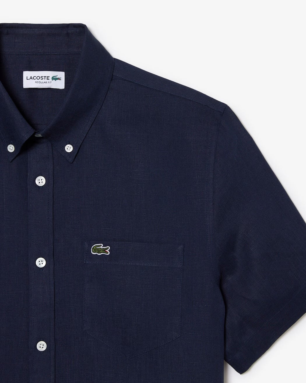 Lacoste CH5699 Camicia Lino Uomo Blu Navy