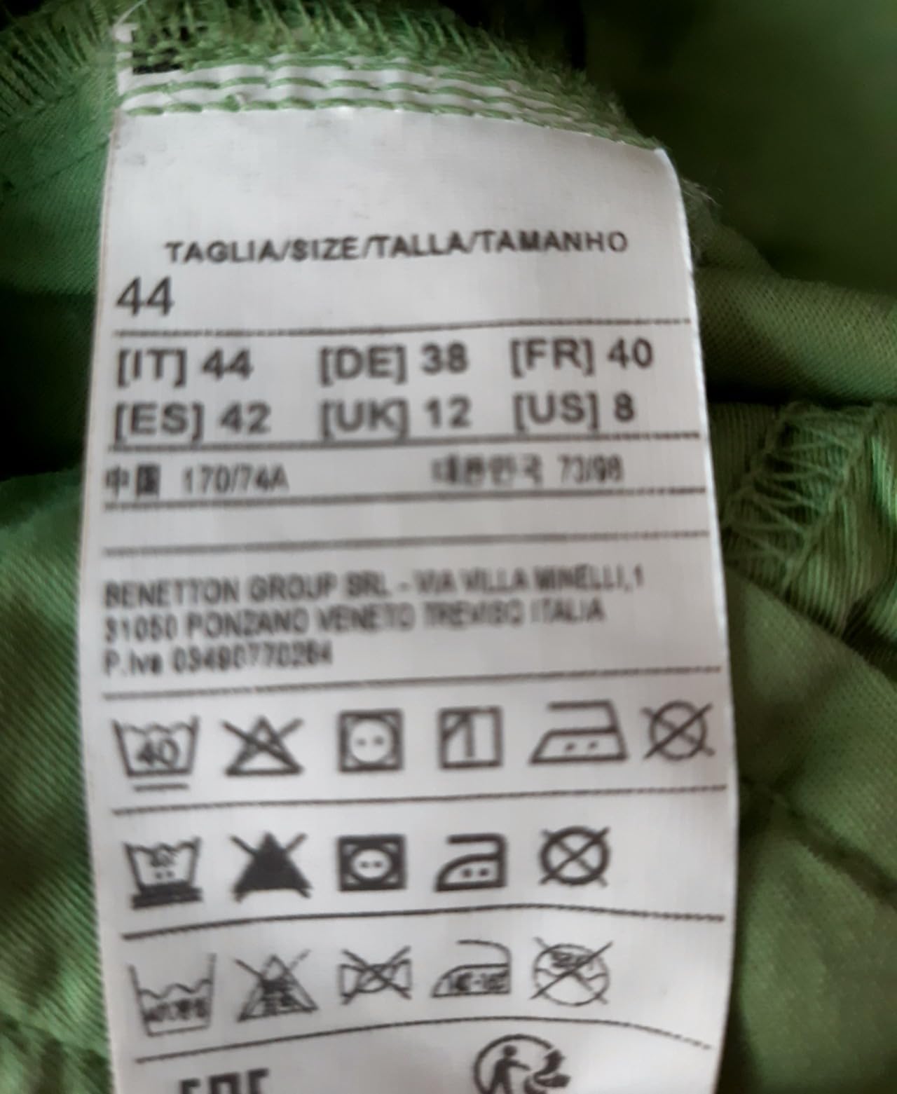 Benetton 4gd7df007 pantalone donna Blu Notte 016 taglia 36