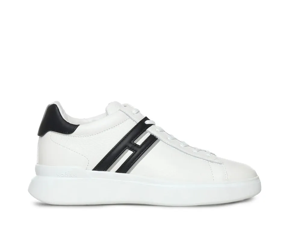 Hogan H580 sneakers uomo bianco nero pelle