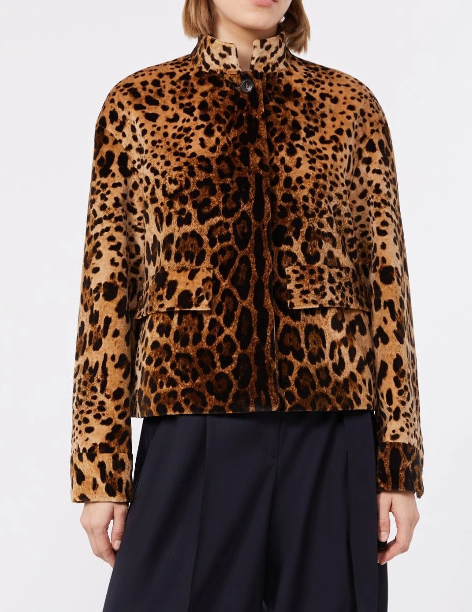 Max Mara Studio Edro MSTEDRO001 Giacca Donna Marrone Leo Velluto