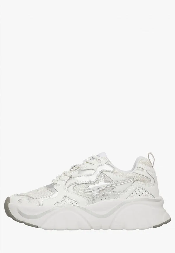 W6YZ Mia-W 2019468 04 sneakers donna Bianco Argento platform