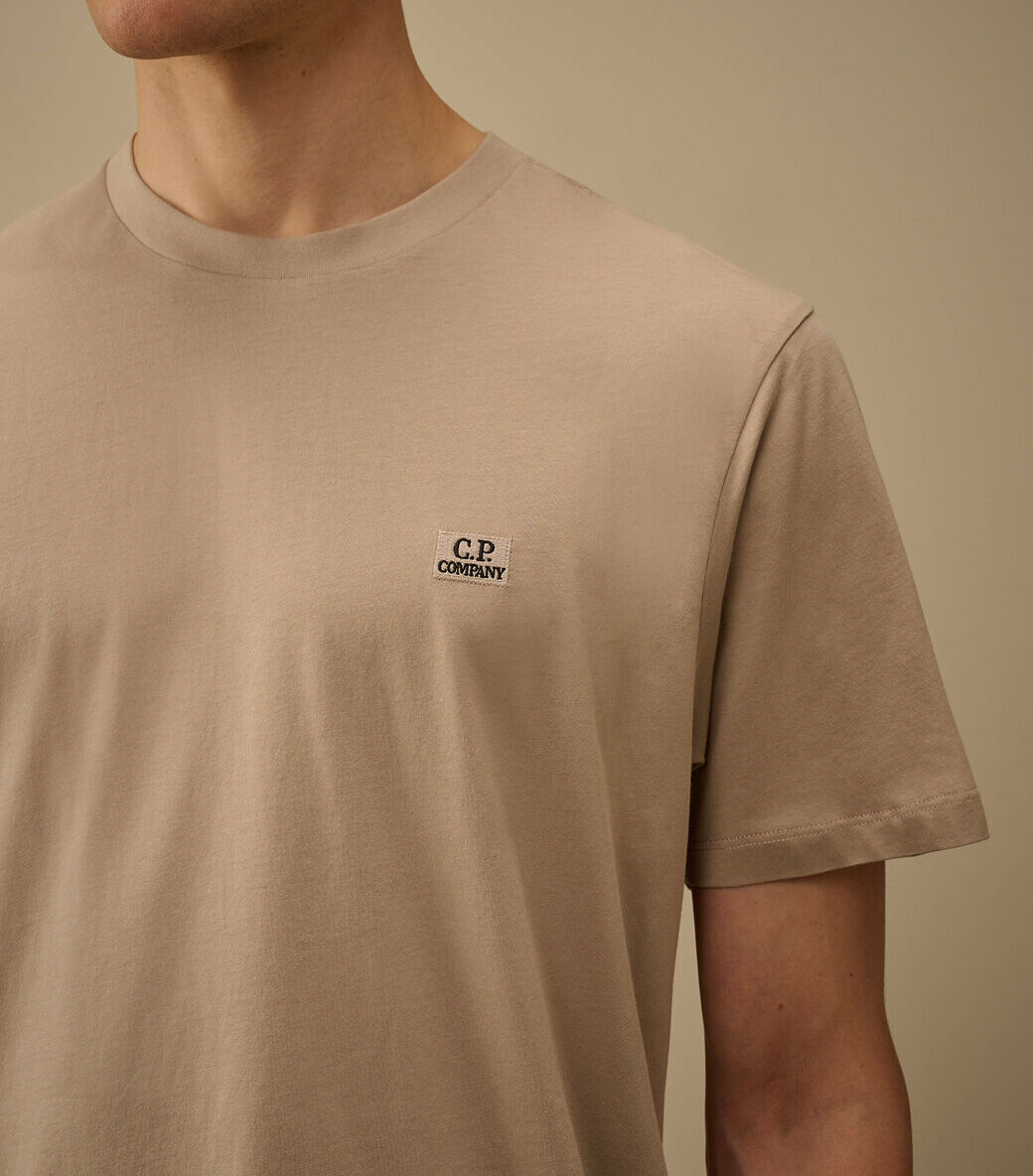 C.P. Company 20CMTS726A T-shirt Uomo Dove Grey patch logo
