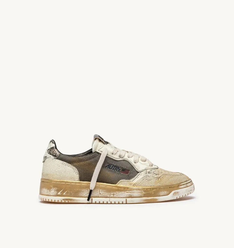 Autry AVLW-ME14 sneakers White Grey Gold pelle